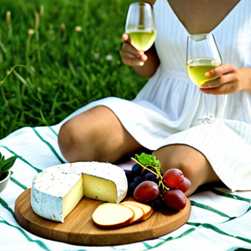 Home 7 Fresh Cheese & White Wine**
A brightly lit outdoor scene featuring a picnic blanket spread on lush green grass. On the blanket, a fully clothed woman in a modest sundress enjoys a cheese board featuring ricotta and fresh mozzarella, alongside a bottle of chilled Sauvignon Blanc. Include a basket of crusty bread and some fresh fruit. Focus on natural light and a happy, relaxed atmosphere. Safe for work, appropriate content, fully clothed, professional, perfect anatomy, correct proportions, natural pose, well-formed hands, proper finger count, natural body proportions, high quality.
**